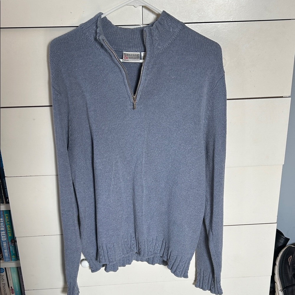 Sonoma Women's Blue Half-Zip Sweater